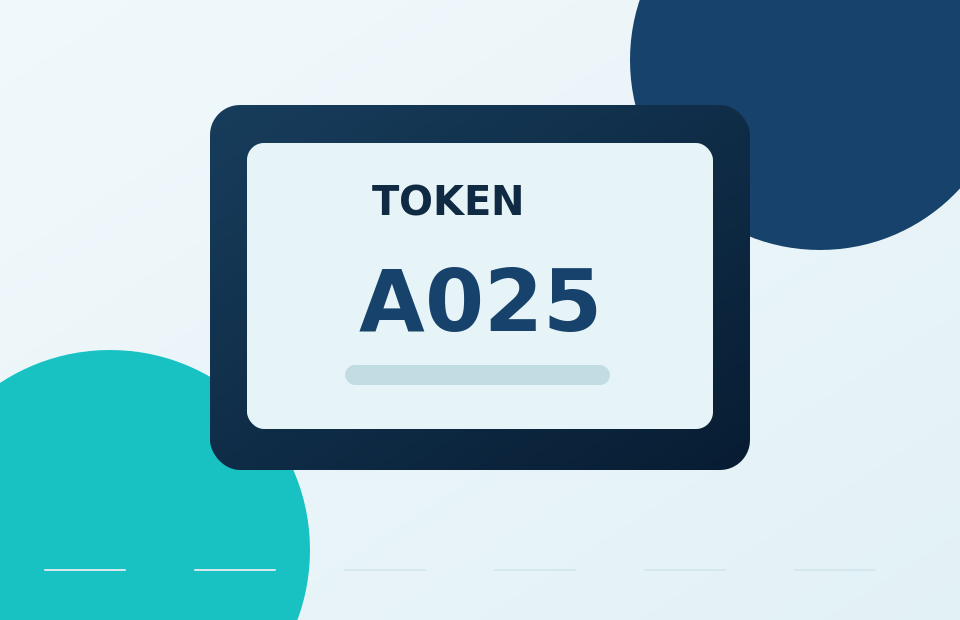 Original vector illustration: Restaurant Token System